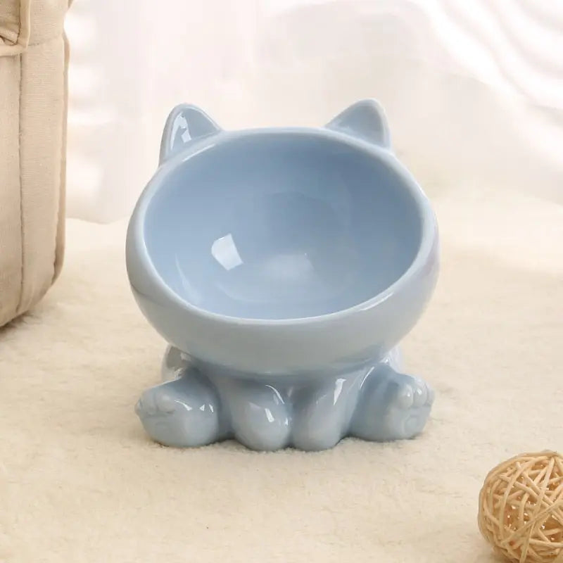 Bol en céramique à pieds hauts pour chat