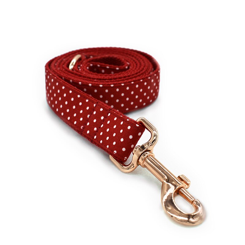 Collier chien avec motifs à pois personnalisable