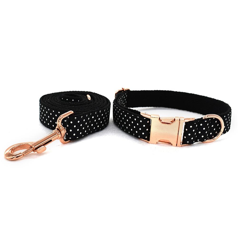 Collier chien avec motifs à pois personnalisable