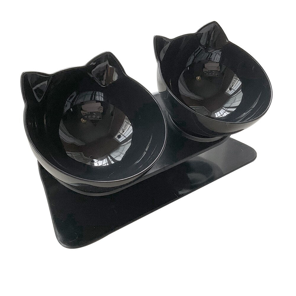 Gamelle orthopédique pour chat avec socle de couleur - Tendre Fripouille