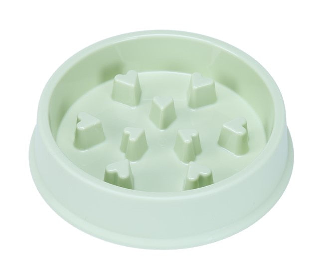 Gamelle pour chat anti glouton avec cœurs
