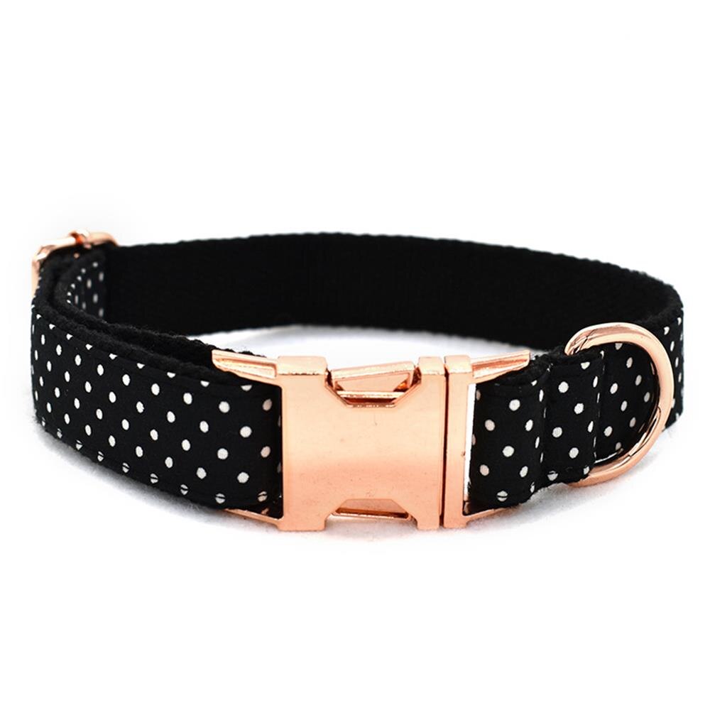 Collier chien avec motifs à pois personnalisable