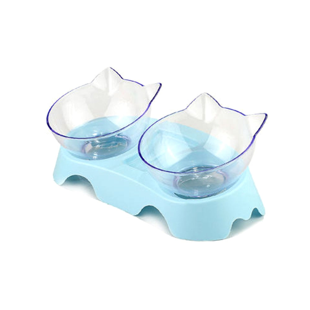 Gamelle orthopédique pour chat avec socle de couleur - Tendre Fripouille