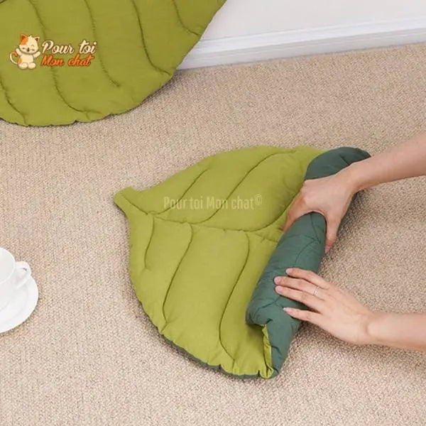 TAPIS, LIT, COUSSIN DOUX EN FORME DE FEUILLE POUR CHAT – FEUILL’À’CHAT™
