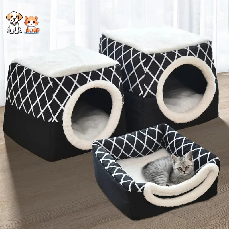 Lit profond pour l'hiver pour chat