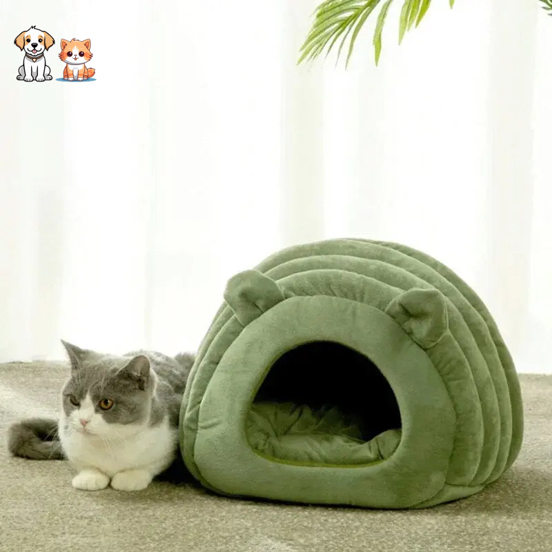 Niche Pour Chat Semi-Fermé Forme Animalière