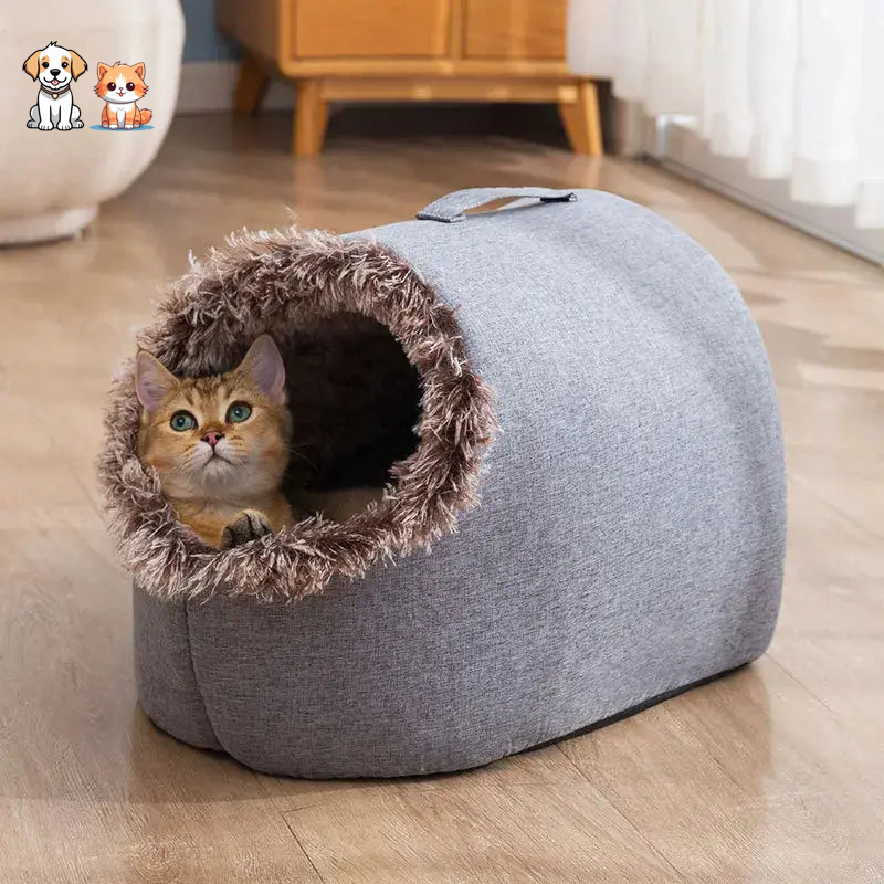 Warm and Soft Plush Cat House