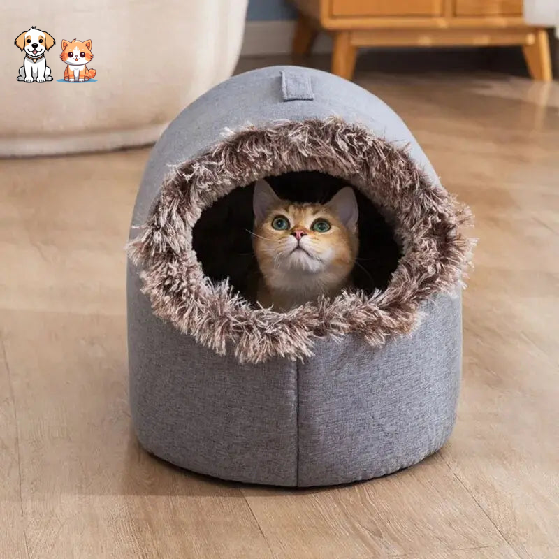 Warm and Soft Plush Cat House