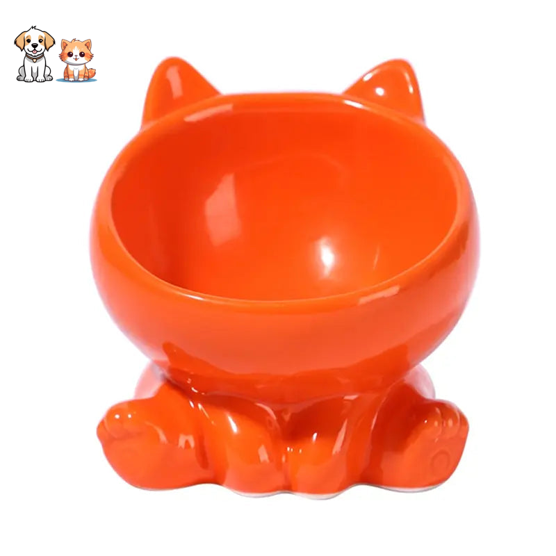 Cuenco de cerámica para gatos con patas altas