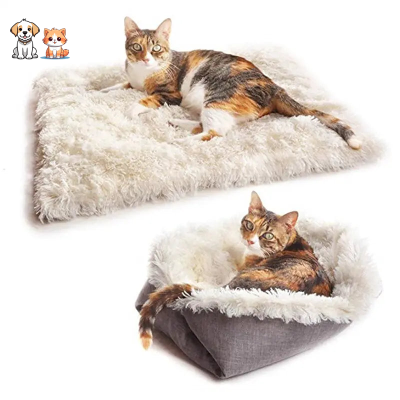 Alfombra de cama para gatos de terciopelo