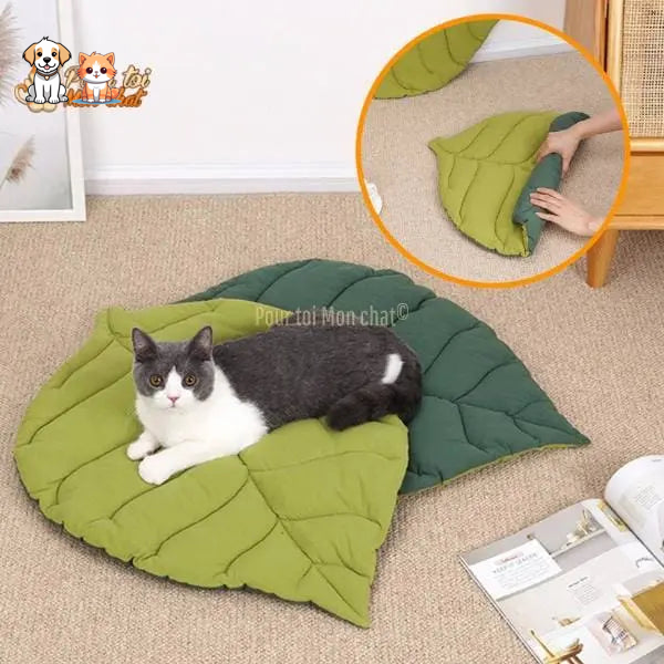 CARPET, BED, SOFT LEAF-SHAPED CUSHION FOR CAT – FEUILL’À’CHAT™