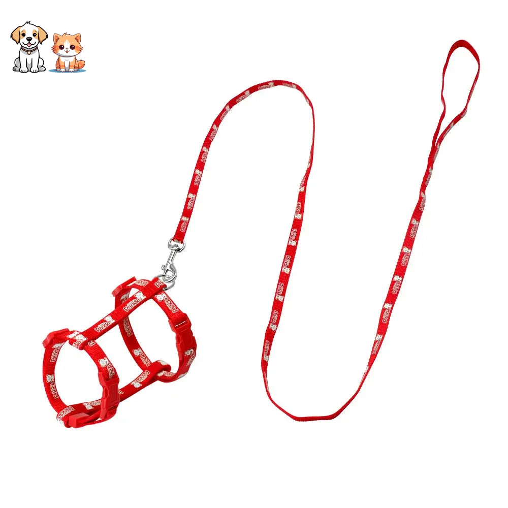 Anti-Escape Cat Harness with a Fish-Shaped Plate