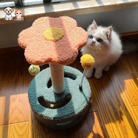Arbre à chat en forme de fleur