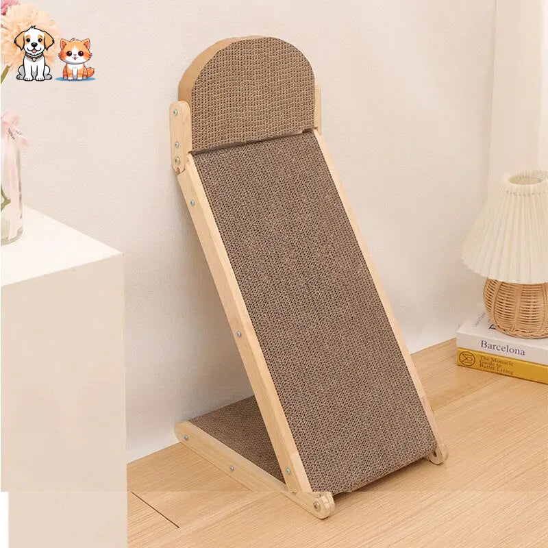 Planche à gratter verticale en bois massif pour chats