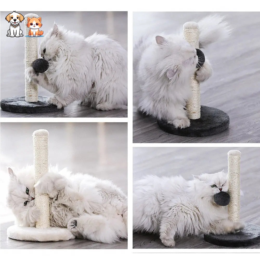 Torre de salto para gatos con cuerda de sisal