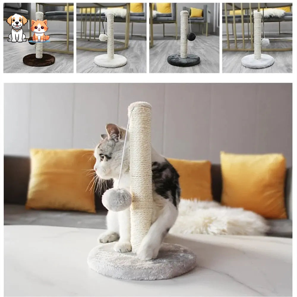 Torre de salto para gatos con cuerda de sisal