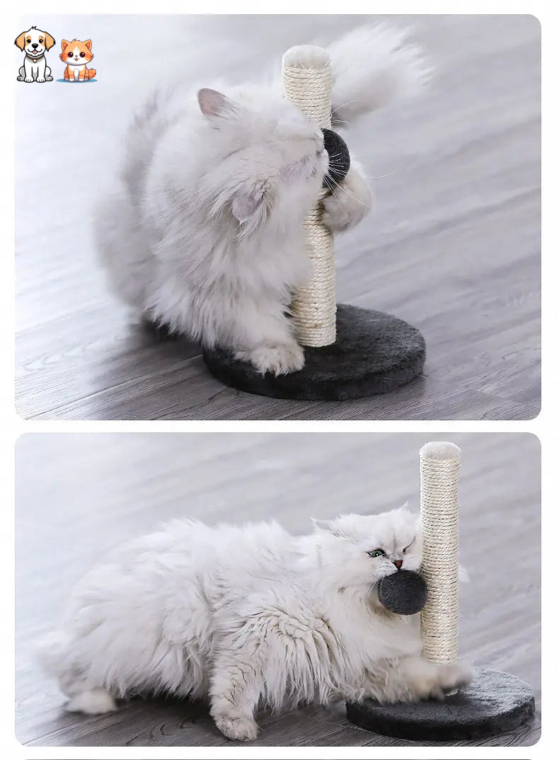 Torre de salto para gatos con cuerda de sisal