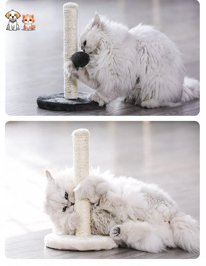 Torre de salto para gatos con cuerda de sisal
