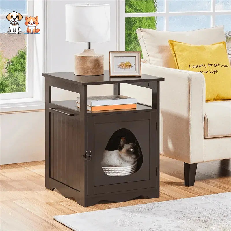 Muebles de arena para gatos en forma de mesa auxiliar