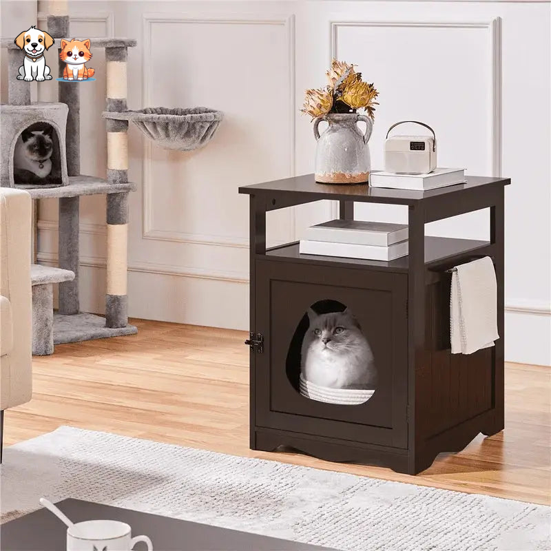 Muebles de arena para gatos en forma de mesa auxiliar