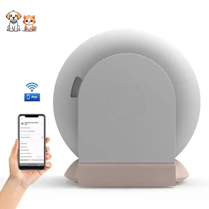 Caja de arena cerrada automática controlada por aplicación