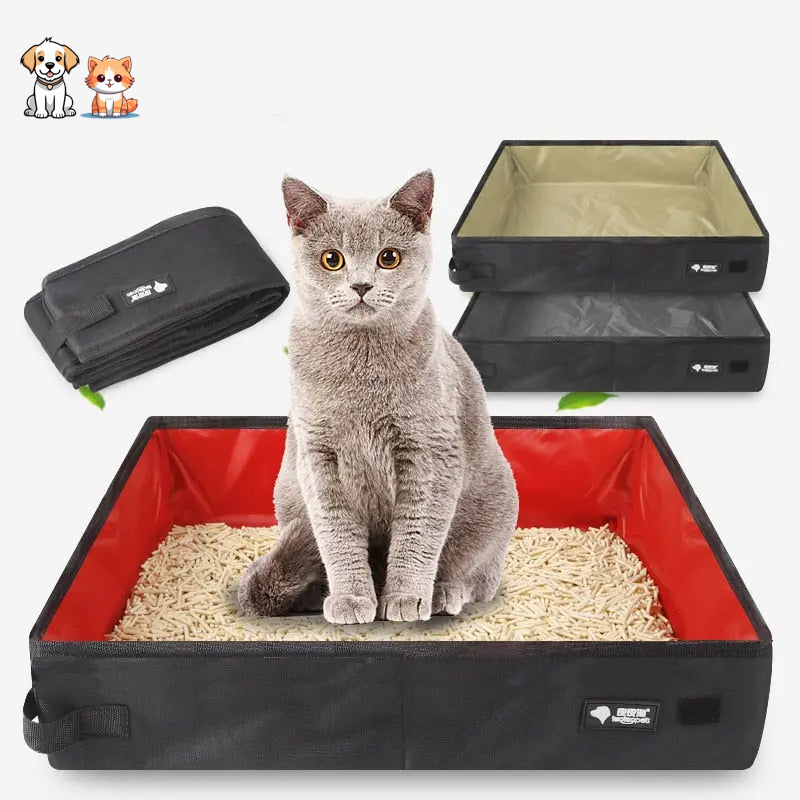 Foldable and Portable Travel Cat Litter Box