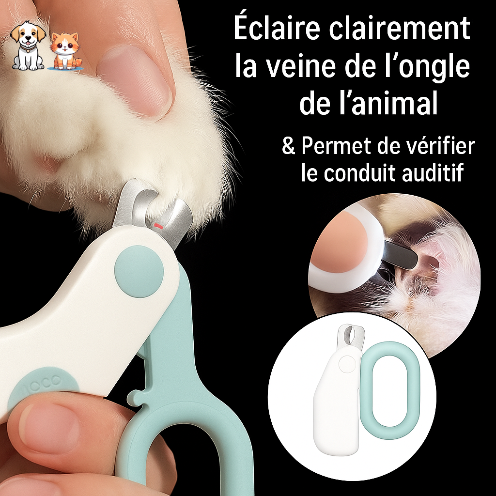 Secure LED nail clippers - cat - dog - rabbit - GriffouNet'™