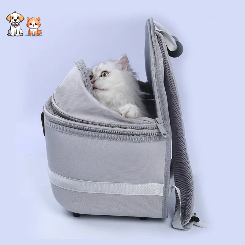 Mochila para gatos portátil y transpirable.