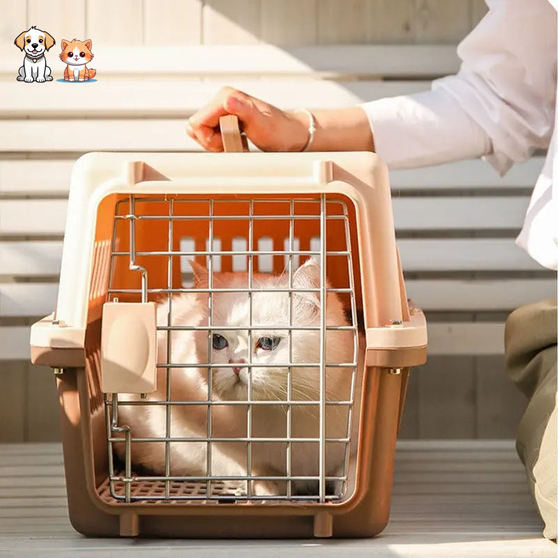 Caisse de transport aérée pour chat