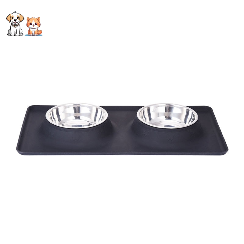 Gamelle en silicone et inox pour chien et chat - Tendre Fripouille
