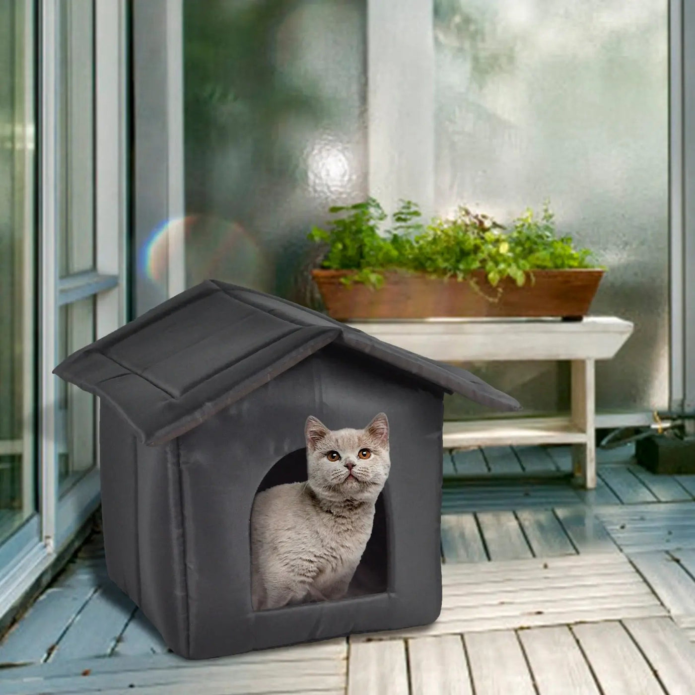 MAISON ÉTANCHE POUR CHAT D’EXTÉRIEUR - CABANE4CAT™