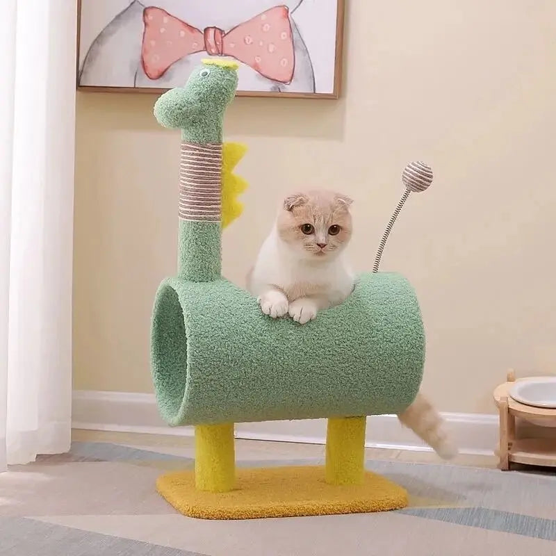 Arbre d'escalade en design de dinosaure pour chat