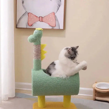 Arbre d'escalade en design de dinosaure pour chat