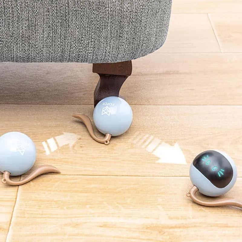 Balle interactive rotative et intelligente à LED pour chaton