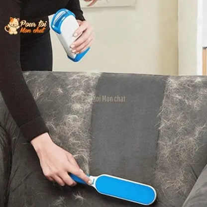 Brosse à poils pour Chat sur Vêtement et Canapé - Chat'Brosse'Tout™