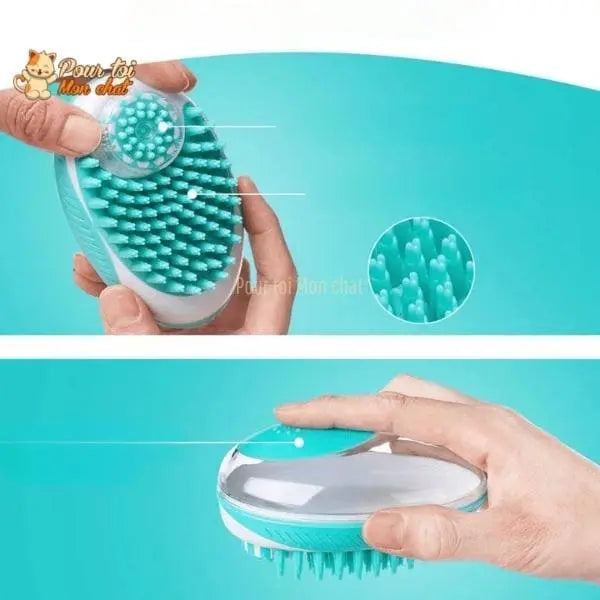 Brosse de bain et de massage pour chat – Toilettage’Chat™