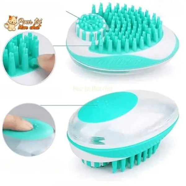 Brosse de bain et de massage pour chat – Toilettage’Chat™