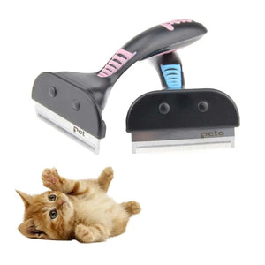 Brosse de toilettage en plastique en forme de rasoir pour chat