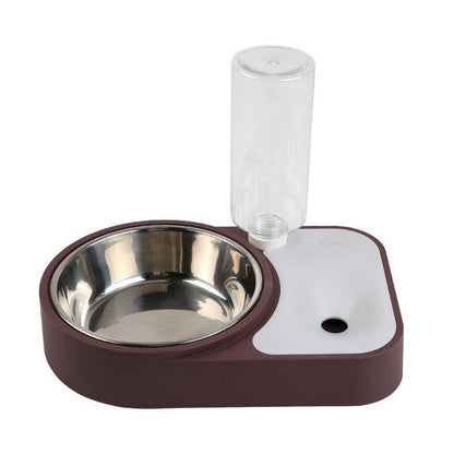 Gamelle pour chat design en inox avec distributeur à eau - Tendre Fripouille