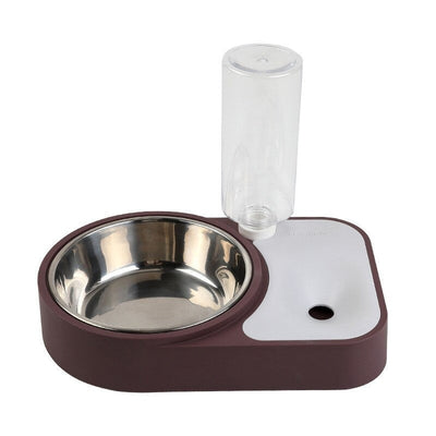 Gamelle pour chat design en inox avec distributeur à eau - Tendre Fripouille