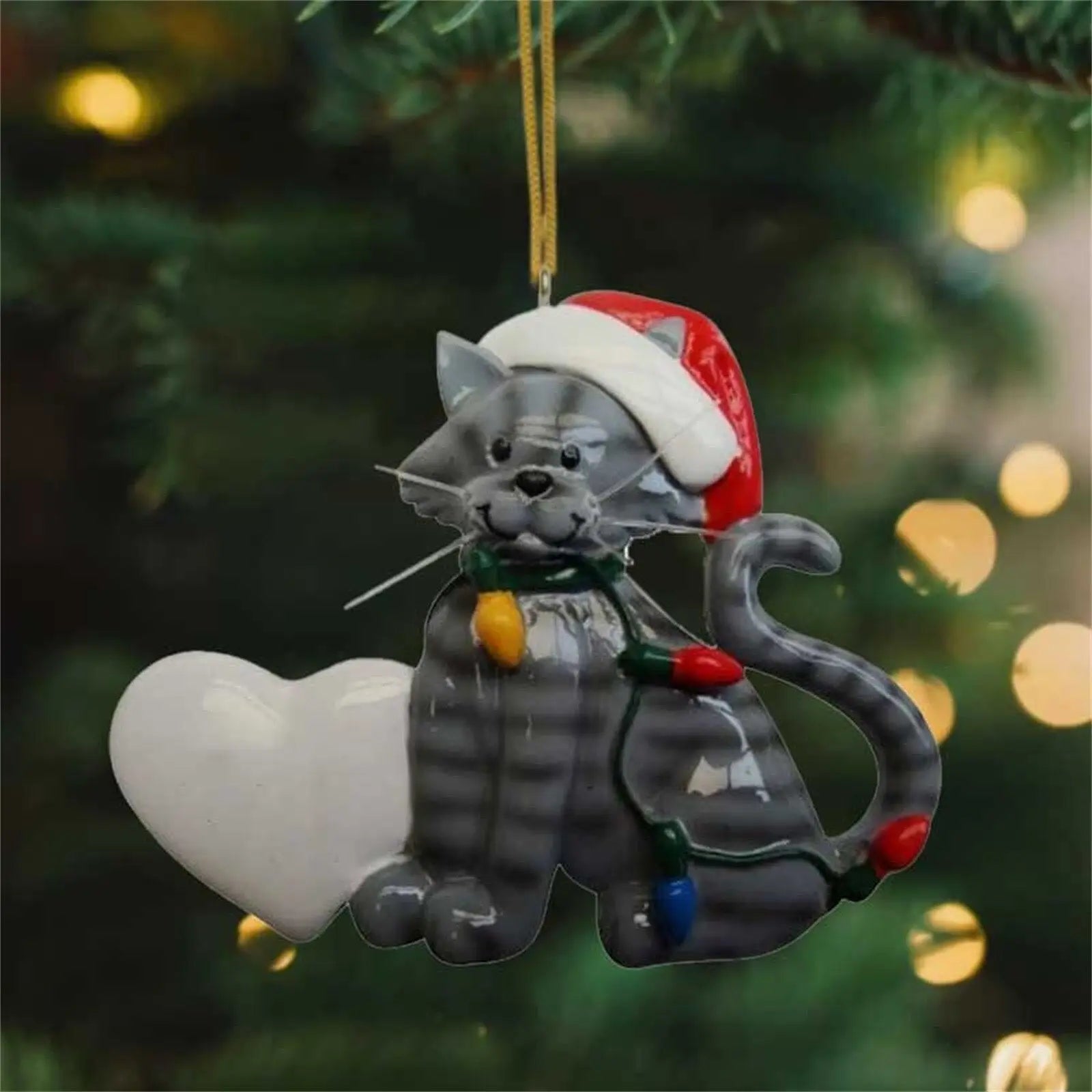 Cadeau Fan De Chat Chat À Suspendre Dans Le Sapin De Noël