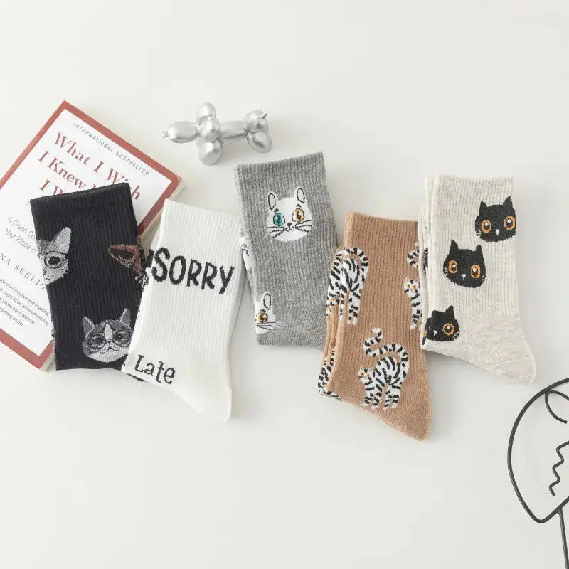 Cadeau Fan De Chat Chaussettes Chat