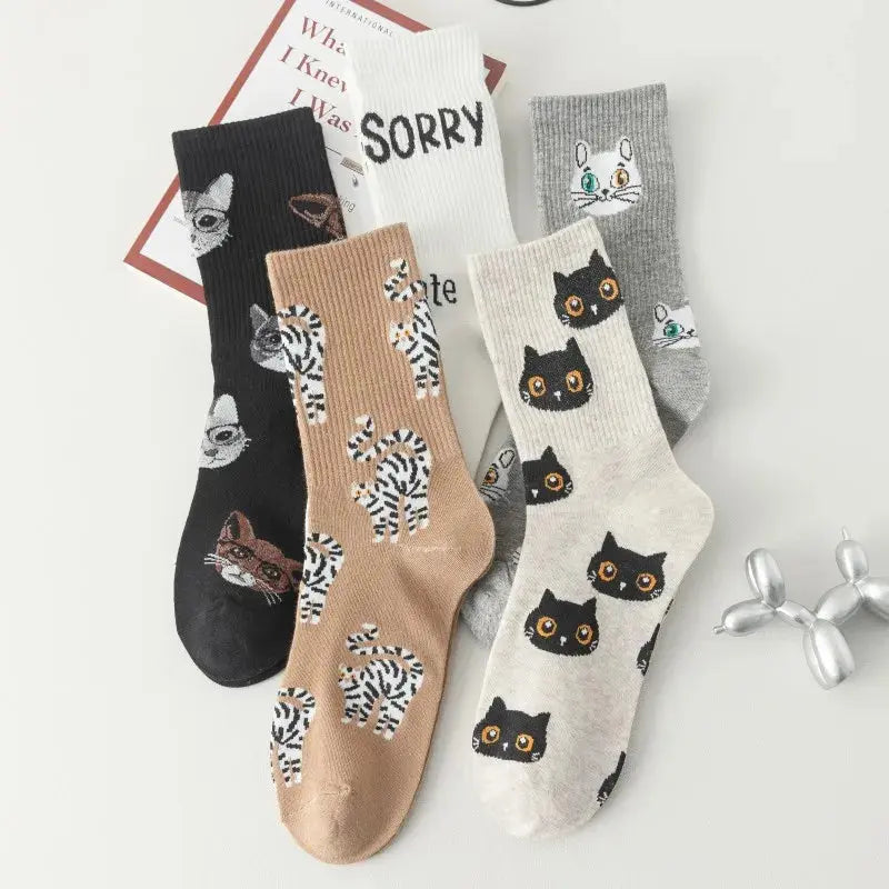 Cadeau Fan De Chat Chaussettes Chat