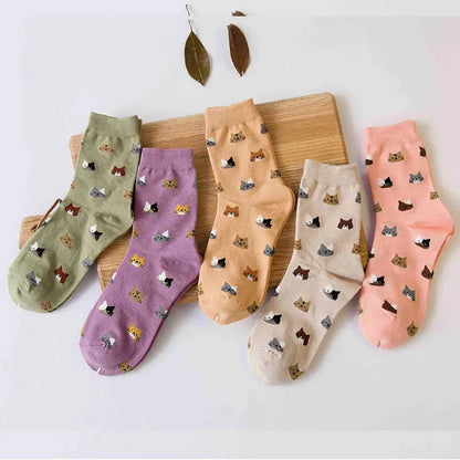 Cadeau Fan De Chat Chaussettes Chaude En Coton