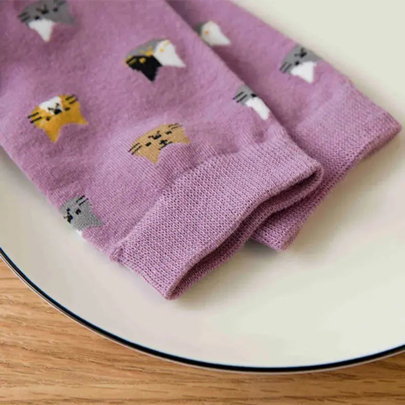 Cadeau Fan De Chat Chaussettes Chaude En Coton