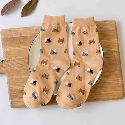 Cadeau Fan De Chat Chaussettes Chaude En Coton