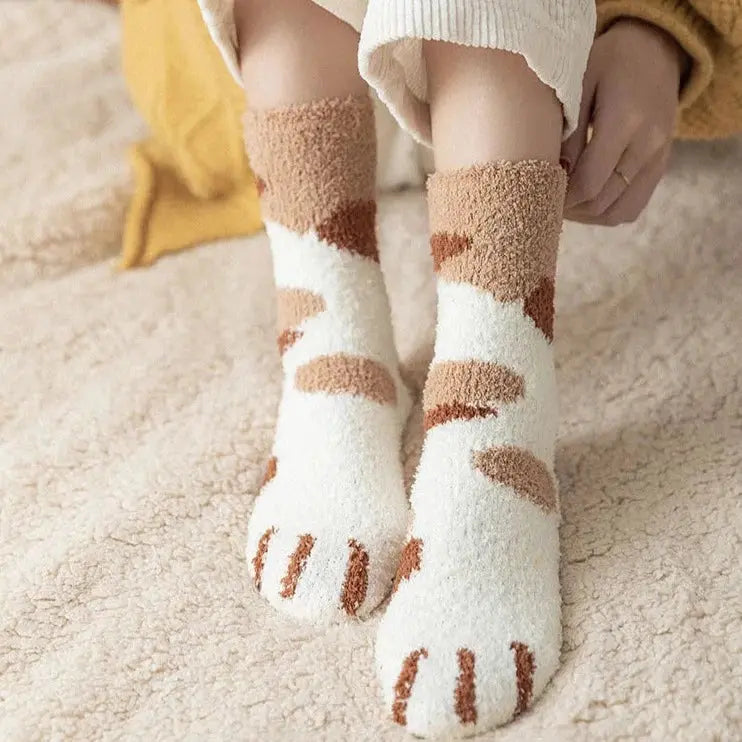 Cadeau Fan De Chat Chaussettes En Forme De Patte De Chat Douce