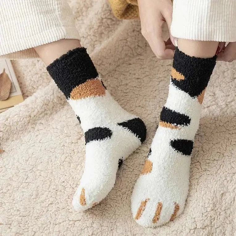 Cadeau Fan De Chat Chaussettes En Forme De Patte De Chat Douce