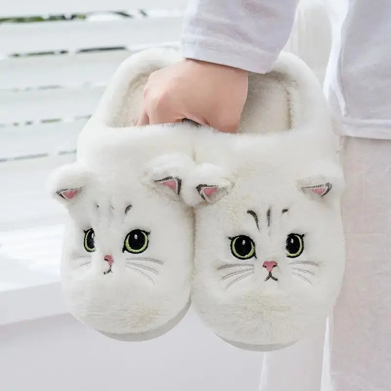 Cadeau Fan De Chat Chausson Blanc