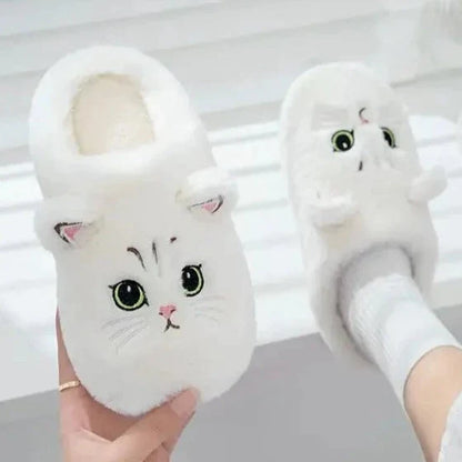 Cadeau Fan De Chat Chausson Blanc